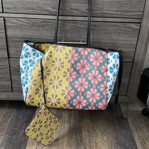 Kate spade flower jacquard tote